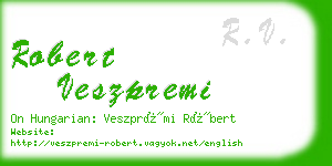 robert veszpremi business card